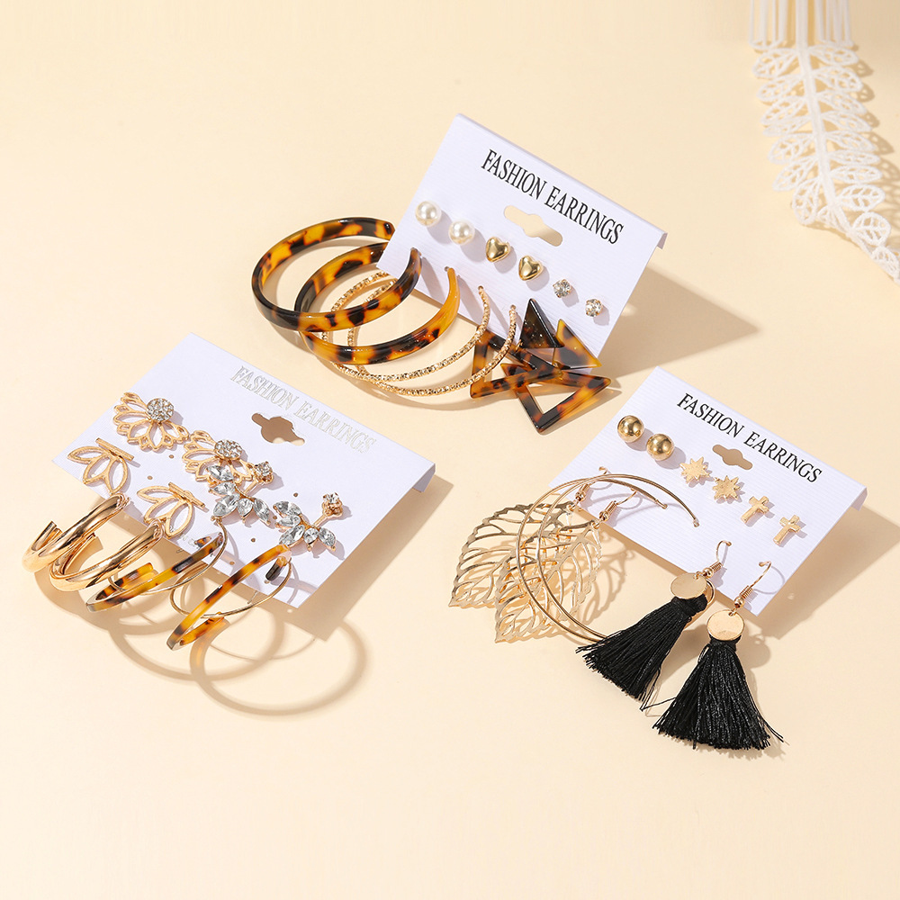 ✨ 【✅COD】 ✨Set 6 Hoa Tai Thời Trang Xinh Xắn Dành Cho Nữ