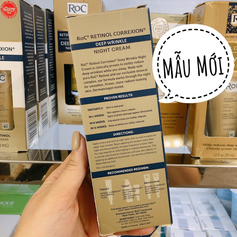 Kem xóa nếp nhăn RoC Retinol Correxion Deep Wrinkle Night Cream ( 30mL )