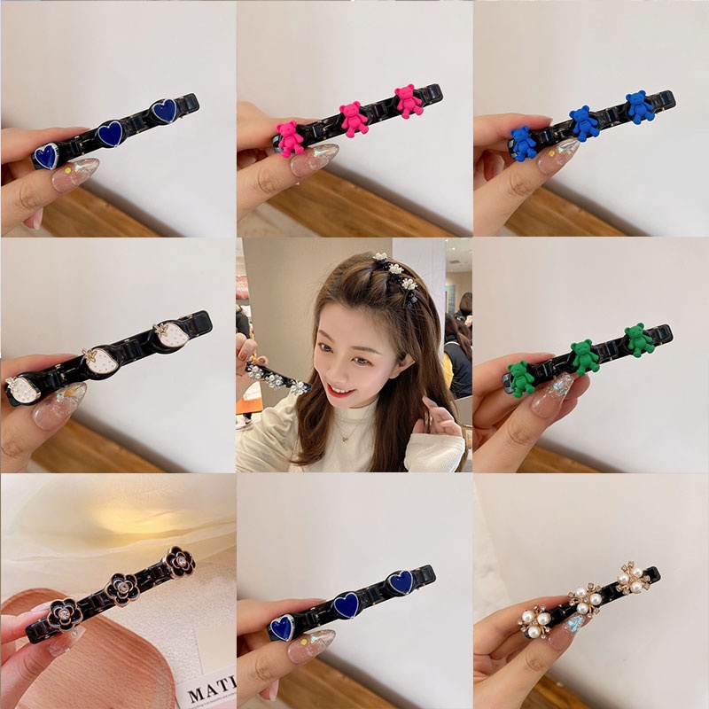 Kẹp Tóc Hai Lớp Kiểu Bện Phong Cách Hàn Quốc Mới 2022