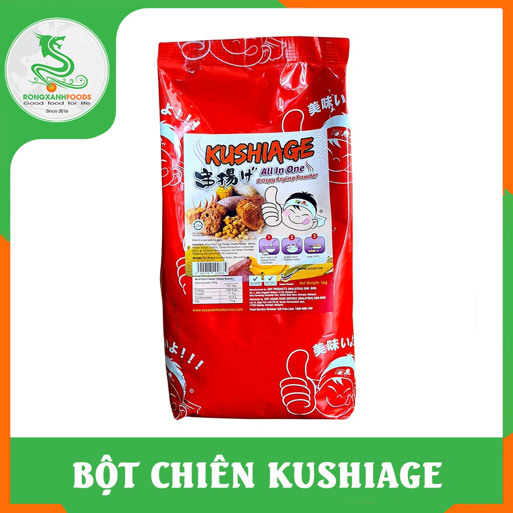 BỘT CHIÊN GIÒN XÙ KUSHIAGE 1000G - RỒNG XANH FOODS