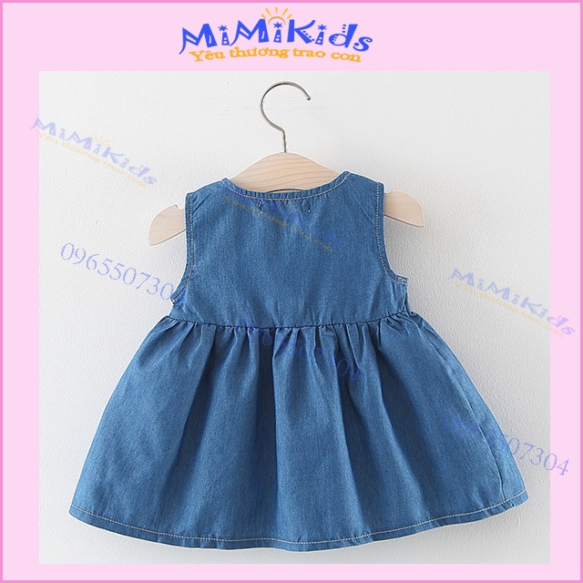 Váy bò/váy Jean sát nách cho bé gái từ 1-5 tuổi