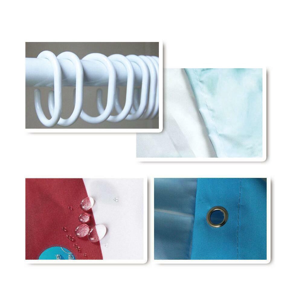Rèm Cửa Nhà Tắm Chất Liệu Polyester In Hình Mèo Hoạt Hình Vui Nhộn