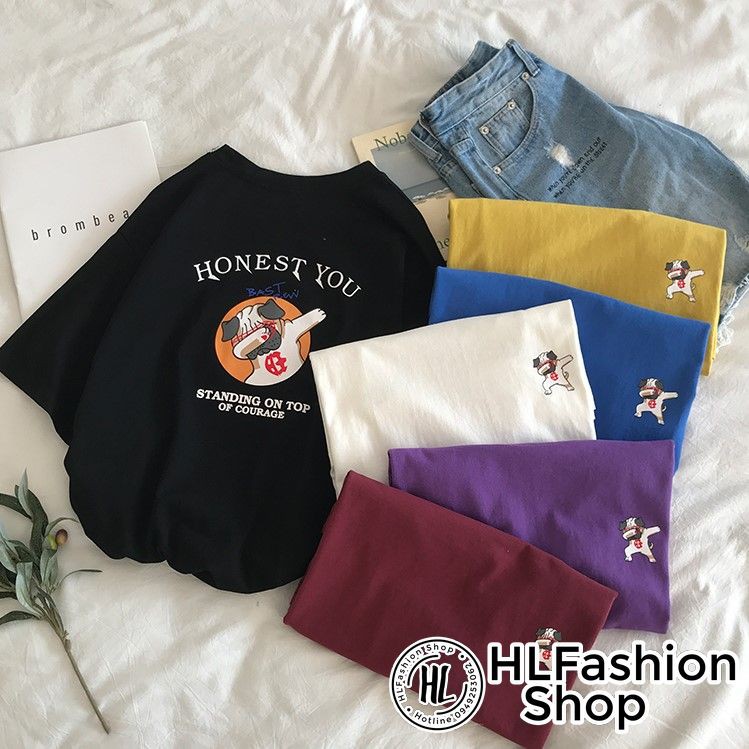 Áo thun tay lỡ Unisex form rộng Honest You cực cool Hàn Quốc, áo phông form rộng size HLFashion