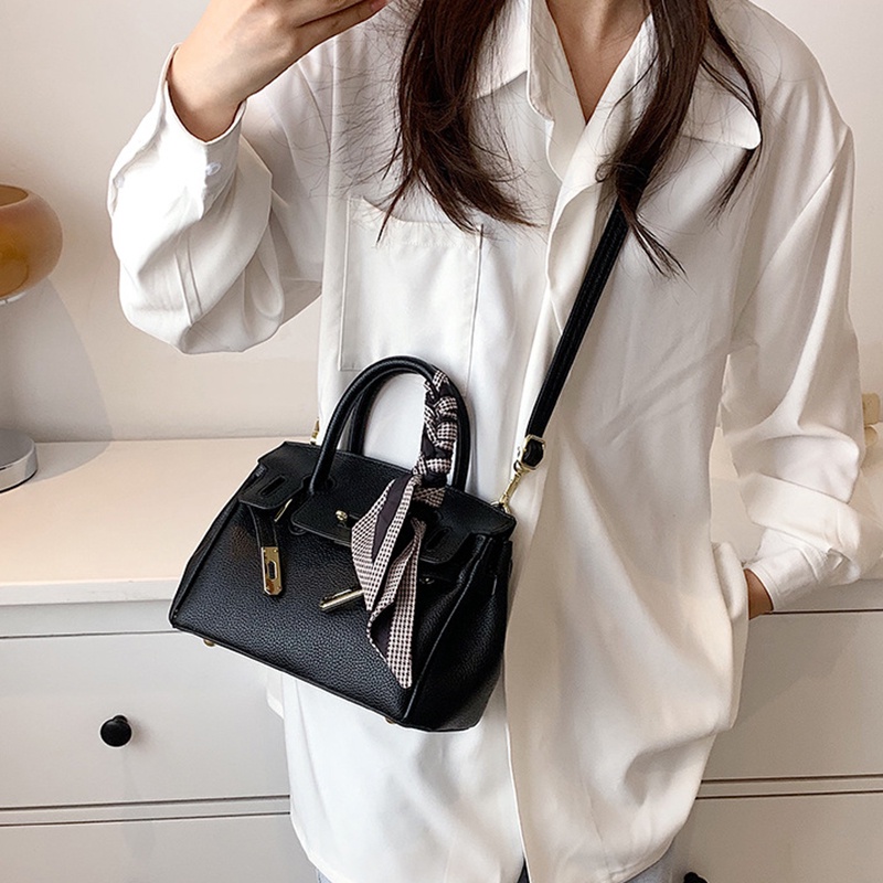 IELGY úi IELGY đeo chéo phối với khăn lụa quàng cổ thời trang thanh lịch cho nữ