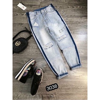 Quần baggy viền - quần baggy rách gối .