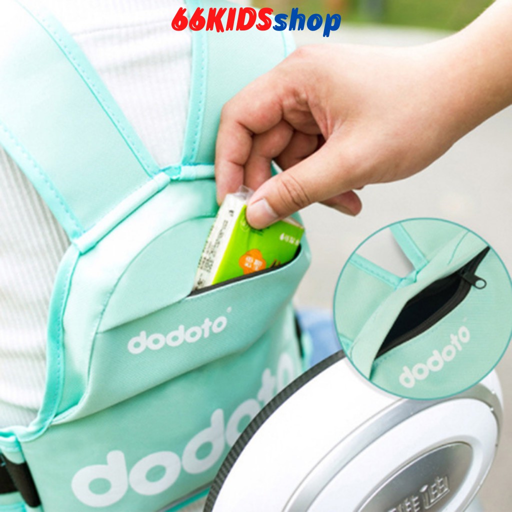 Đai đi xe máy cho bé 1-10 tuổi chính hãng DODOTO đai chống ngã cho bé kết hợp balo tiện dụng 66KIDS SHOP