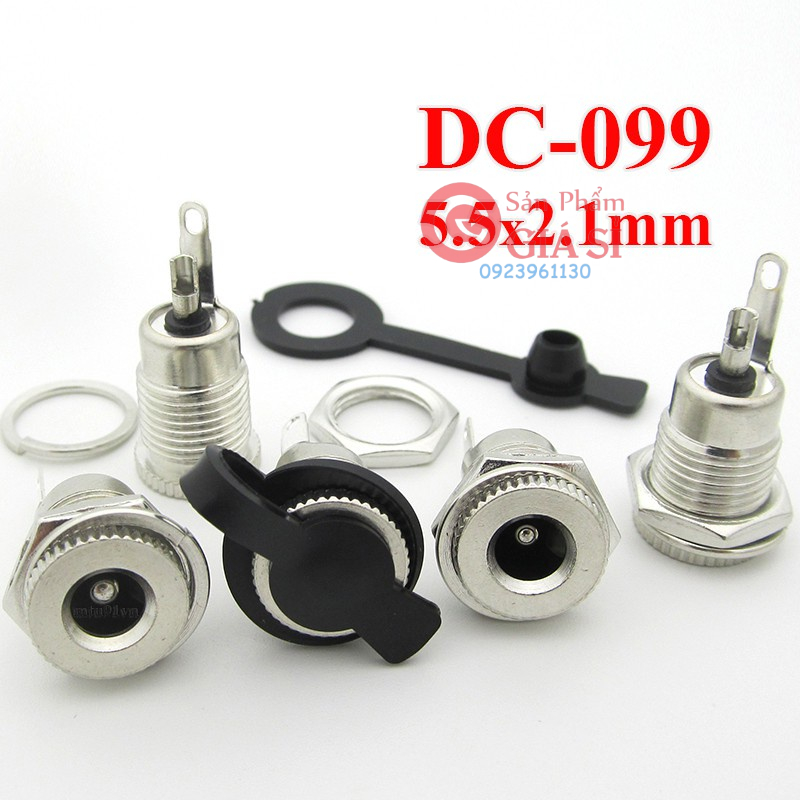 Jack sạc DC-099 chuẩn 5.5mm x 2.1mm (Jack DC Có cao su chống nước) ❤️freeship❤️
