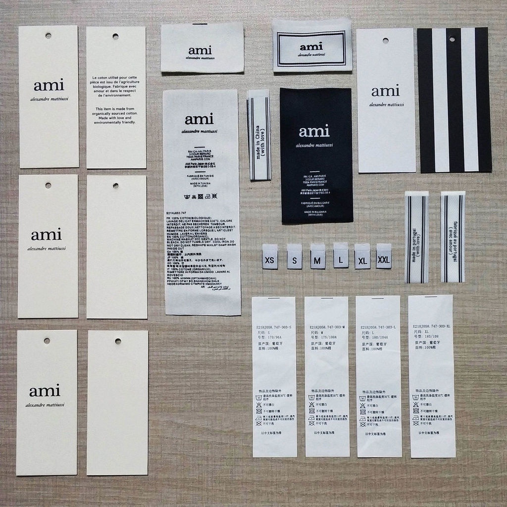 Ami Thẻ Nhãn Treo Quần Áo / Quần Áo In Logo Thương Hiệu Chính Hãng