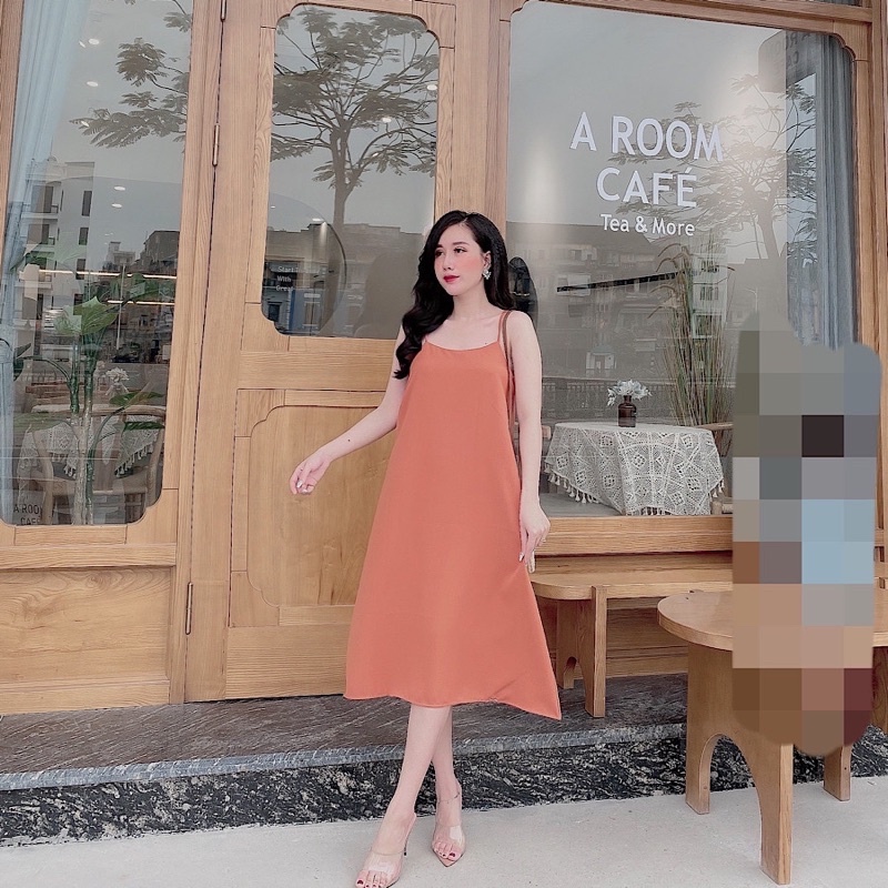 Đầm - Váy Maxy 2 Dây Chất Đũi Lụa Hàn Siêu Mát