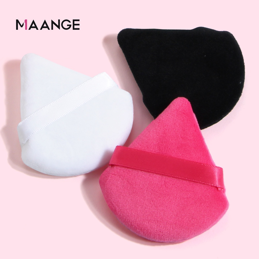 Set 5 mút trang điểm MAGEFY hình tam giác bằng da lộn cao cấp