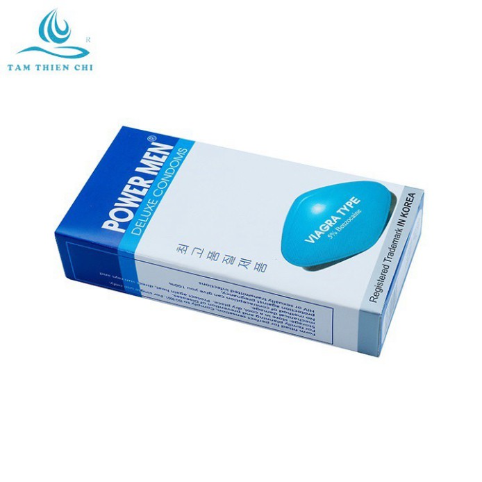 [Chính hãng]Hộp 12 cái Bao cao su Powermen Viagra Hàn quốc SIêu mỏng - kéo dài thời gian