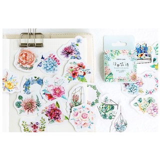 Bộ 45 Sticker Hàn Quốc hình hoa đẹp dán trang trí E02