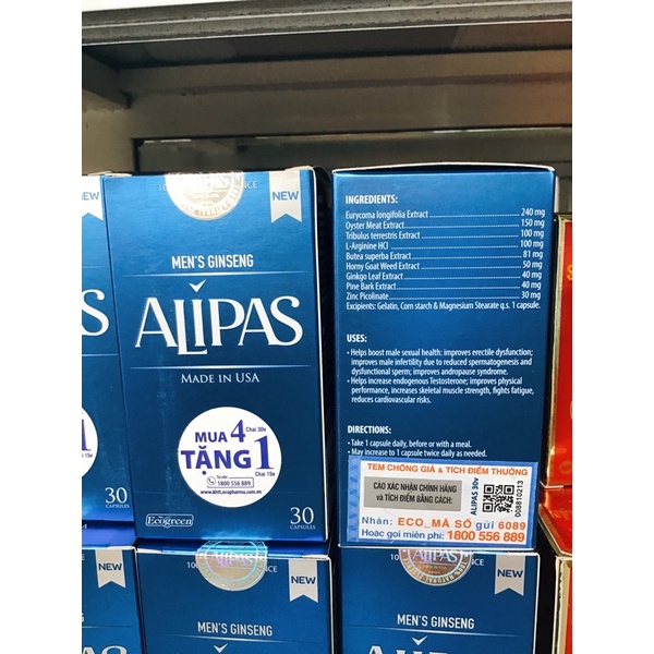 Sâm Alipas platinum 30viên