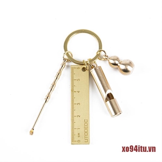 1 Bộ Thước Còi Thổi Đi Cắm Trại Bằng Đồng Thau