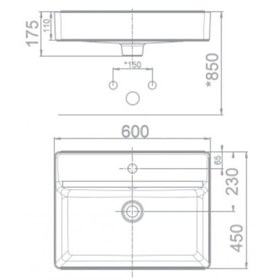 Chậu Rửa Đặt Bàn American WP-F420 Acacia E Supasleek