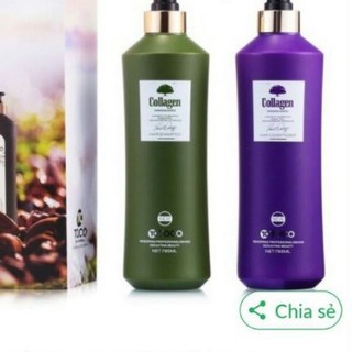 Cặp dầu gội xả TOCO Collagen 785ml x2 (Mẫu mới) kích thích mọc tóc