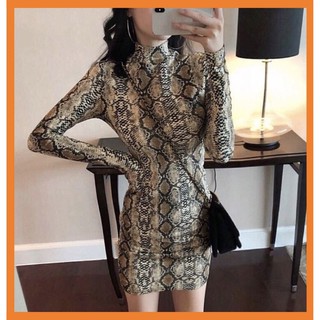 [Sẵn Hàng]♥️Đầm,Váy Body Giả Da Rắn(ảnh thật)Fzsize <57kg