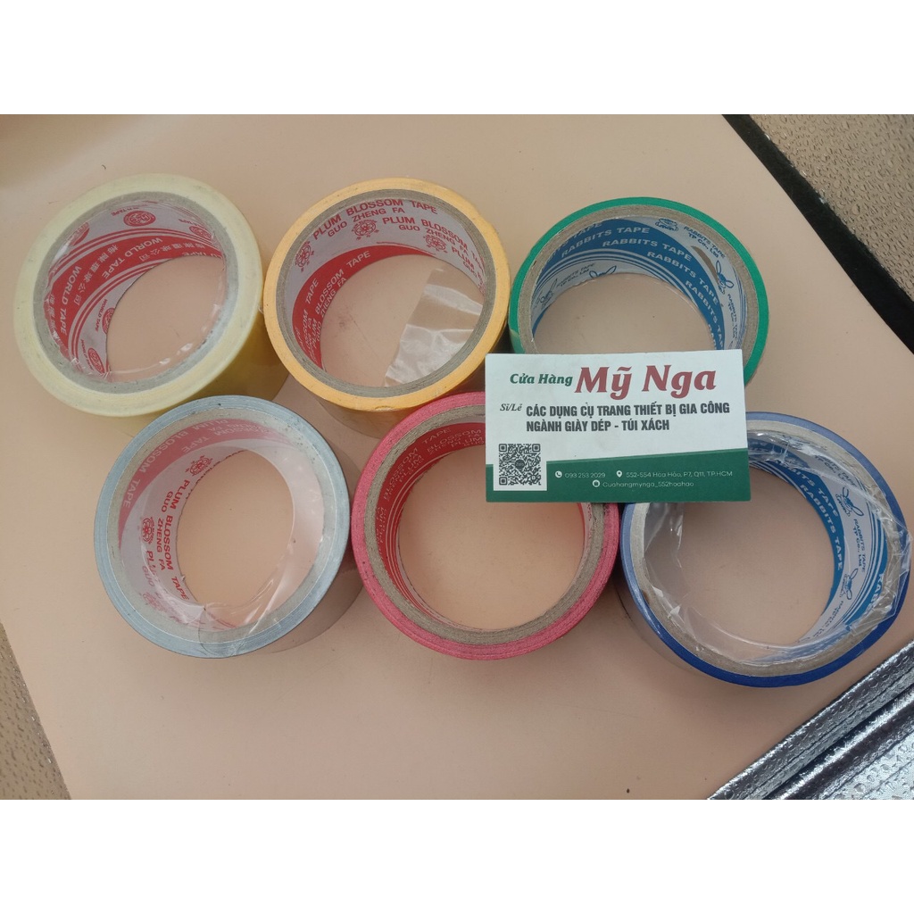 Băng Keo dán  - băng keo vải 4p8 đủ màu cuồn 8 mét