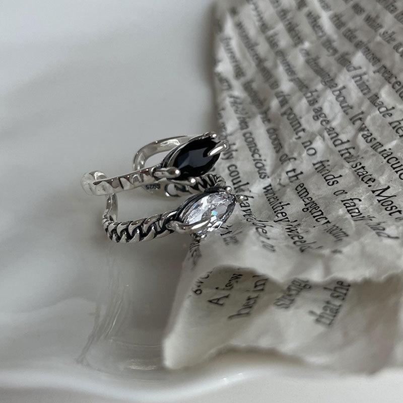 Nhẫn Đính Đá Zircon Phong Cách Cổ Điển Thời Trang