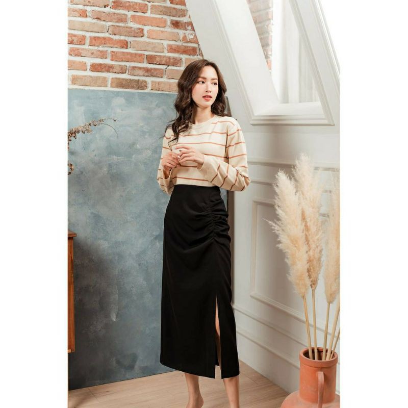 chân váy xẻ rúm sườn 706
