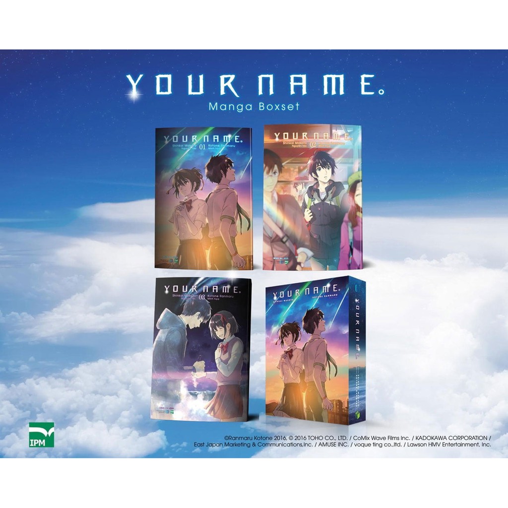 Truyện tranh- Your Name (box set trọn bộ 3 tập)- NXB IPM