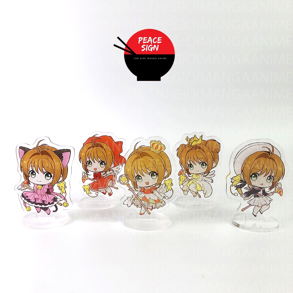 Standee mini Cardcaptor Sakura mô hình THỦ LĨNH THẺ BÀI anime chibi mica trưng bày