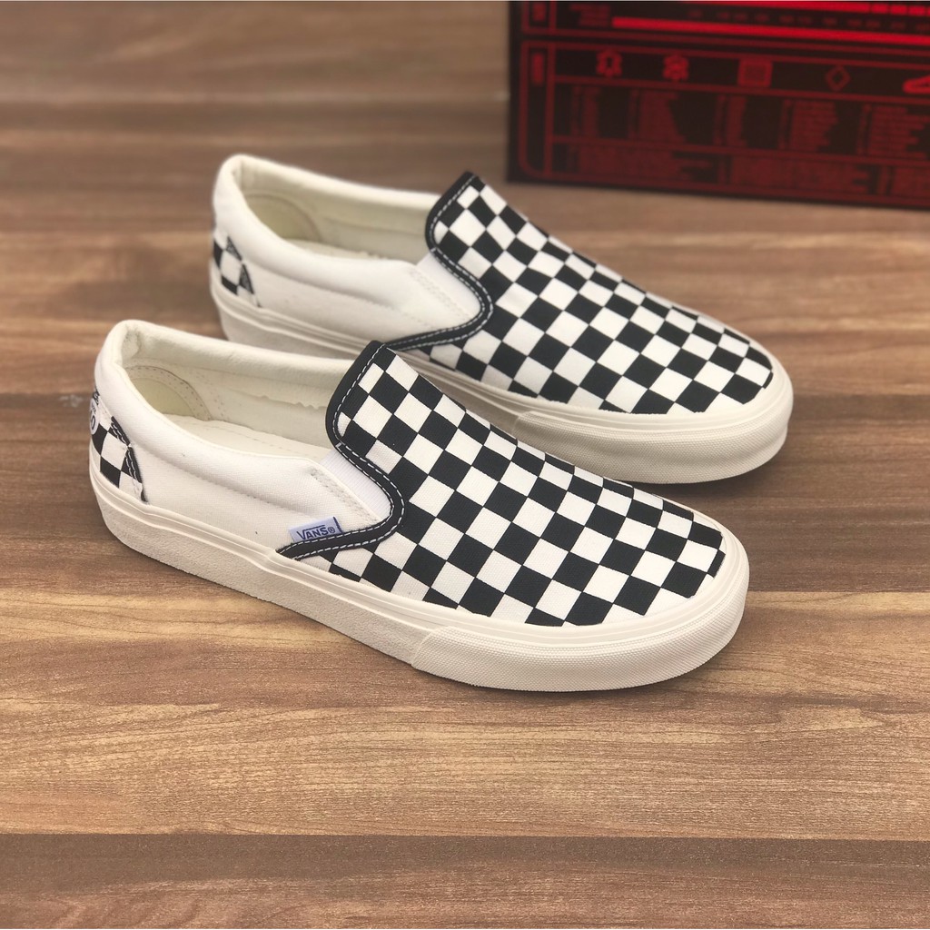 Giày slip on kiểu dáng classic chất vải caro đế cao su siêu bền mới về tại shop | WebRaoVat - webraovat.net.vn