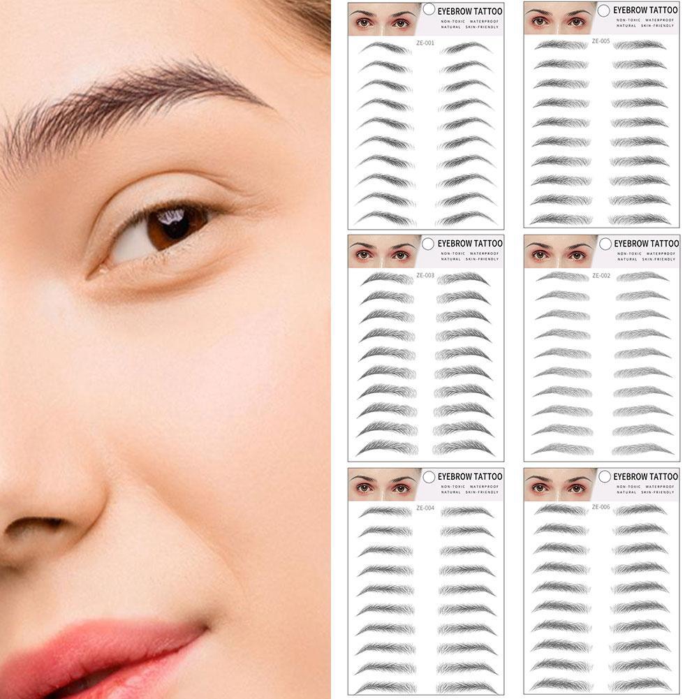 [Hàng mới về] Bộ 10 cặp miếng dán xăm lông mày 6d không thấm nước s3f4 | BigBuy360 - bigbuy360.vn