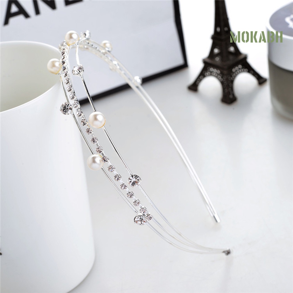 Cài Tóc Đính Đá / Ngọc Trai Giả Nhiều Lớp Xinh Xắn Thời Trang Cho Nữ