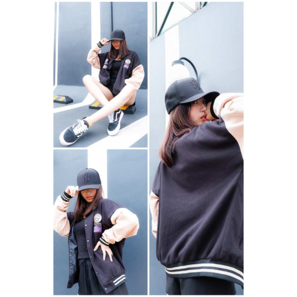 [Ảnh thật] Áo khoác Bomber Tikkeo Màu Đen Nâu 2 lớp Unisex nam nữ | BigBuy360 - bigbuy360.vn