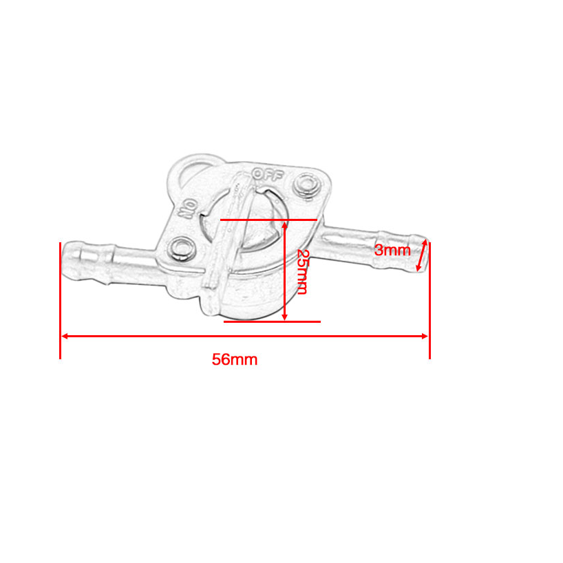 Van Nhiên Liệu 6mm Kèm Công Tắc On / Off + Ống Dẫn Dầu + Bộ Lọc Dầu Chuyên Dụng Cho Xe Mô Tô ATV UTV Scooter