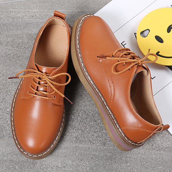 Fashion women's shoes Size:34-41 Giày thường Giày da cao cấp Giày đế bằng Giày sinh viên Giày chính thức Loafers