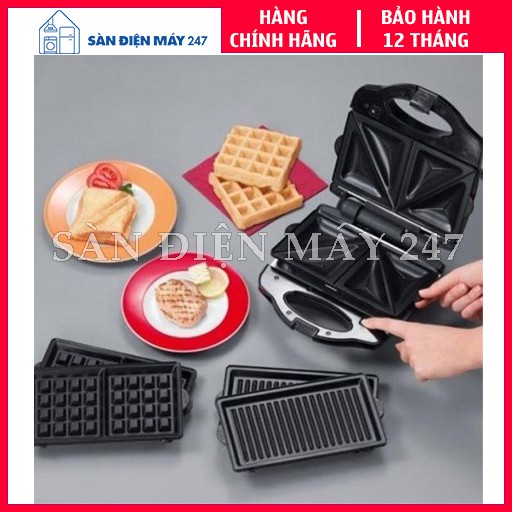 Máy Kẹp Nướng Bánh Mì Sandwich, Bánh Waffle Tiross TS513 - Chính hãng - Bảo hành 12 tháng