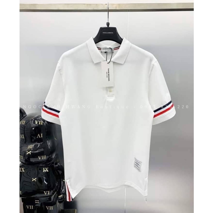 Áo polo thom nam nữ vạch tay cao cấp vải cotton ZADOLA