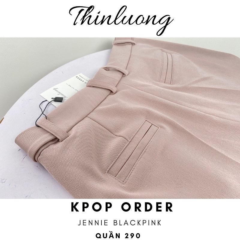 Quần suông ống rộng màu hồng tím nhạt giống Jennie Blackpink