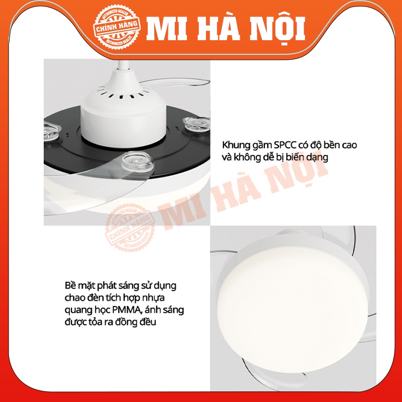 Quạt trần giấu cánh kiêm đèn LED thông minh Yeelight C1060- Bản quốc tế