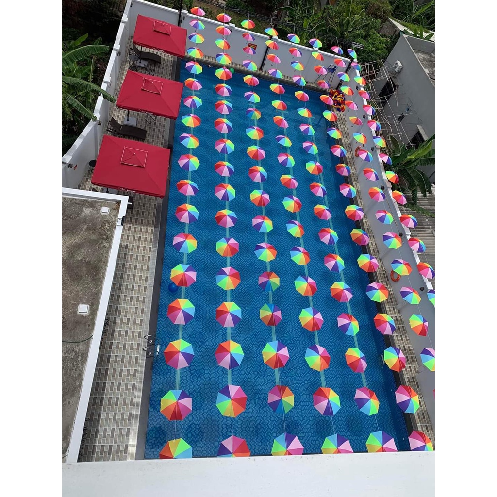 Ô DÙ CẦU VỒNG 7 MÀU ĐK 78CM, Ô DÙ TRANG TRÍ NHIỀU MÀU, HÀNG ĐẸP