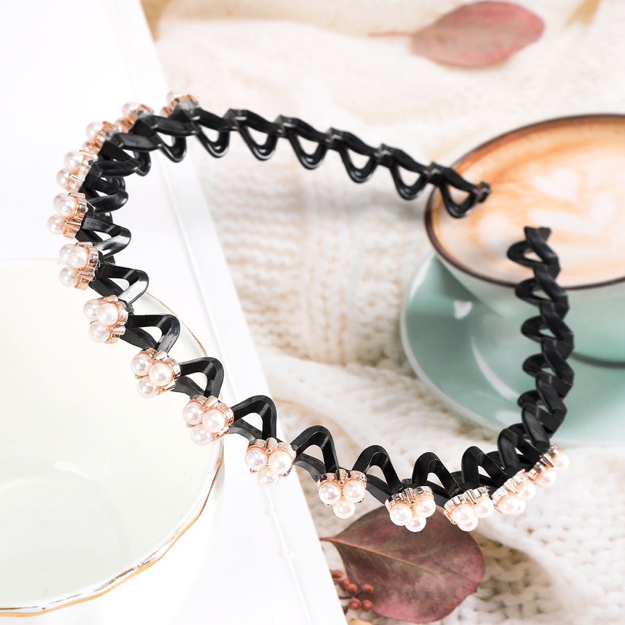 Băng đô cài tóc hình hoa đính hạt ngọc trai nhân tạo thời trang cho nữ