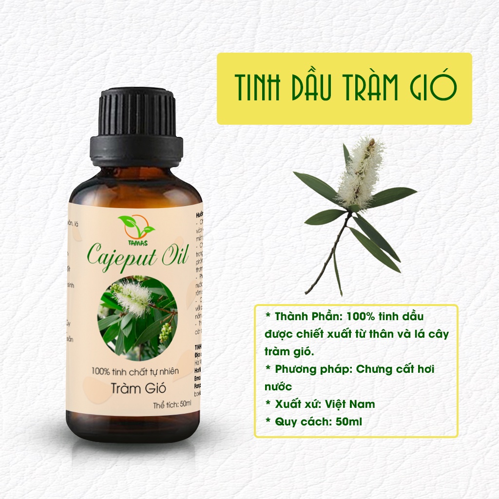 Tinh dầu Tràm gió nguyên chất - Kháng khuẩn, chống cảm cúm.