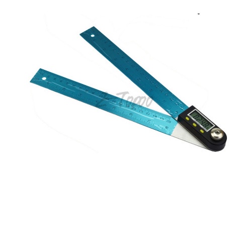 Thước đo góc điện tử 360°, dài 20cm, 30cm bằng thép không rỉ khắc chìm - sai số 0,01mm, pin 3V theo công nghệ nhật
