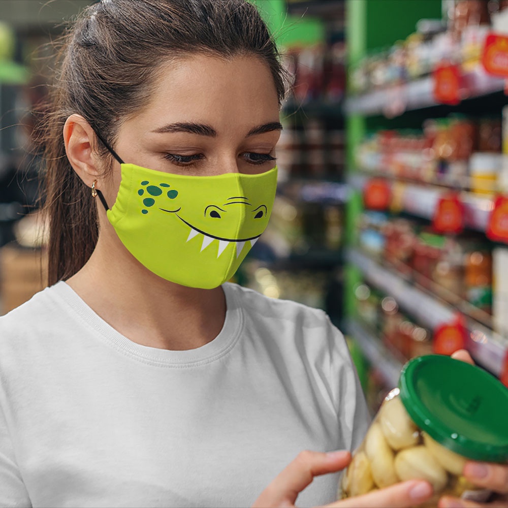 Khẩu trang vui nhộn đáng yêu hoạt hình trẻ em cho bé thú cưng Hình Vẽ DRAWN CARTWELL chất liệu vải mềm kháng khuẩn dày 2