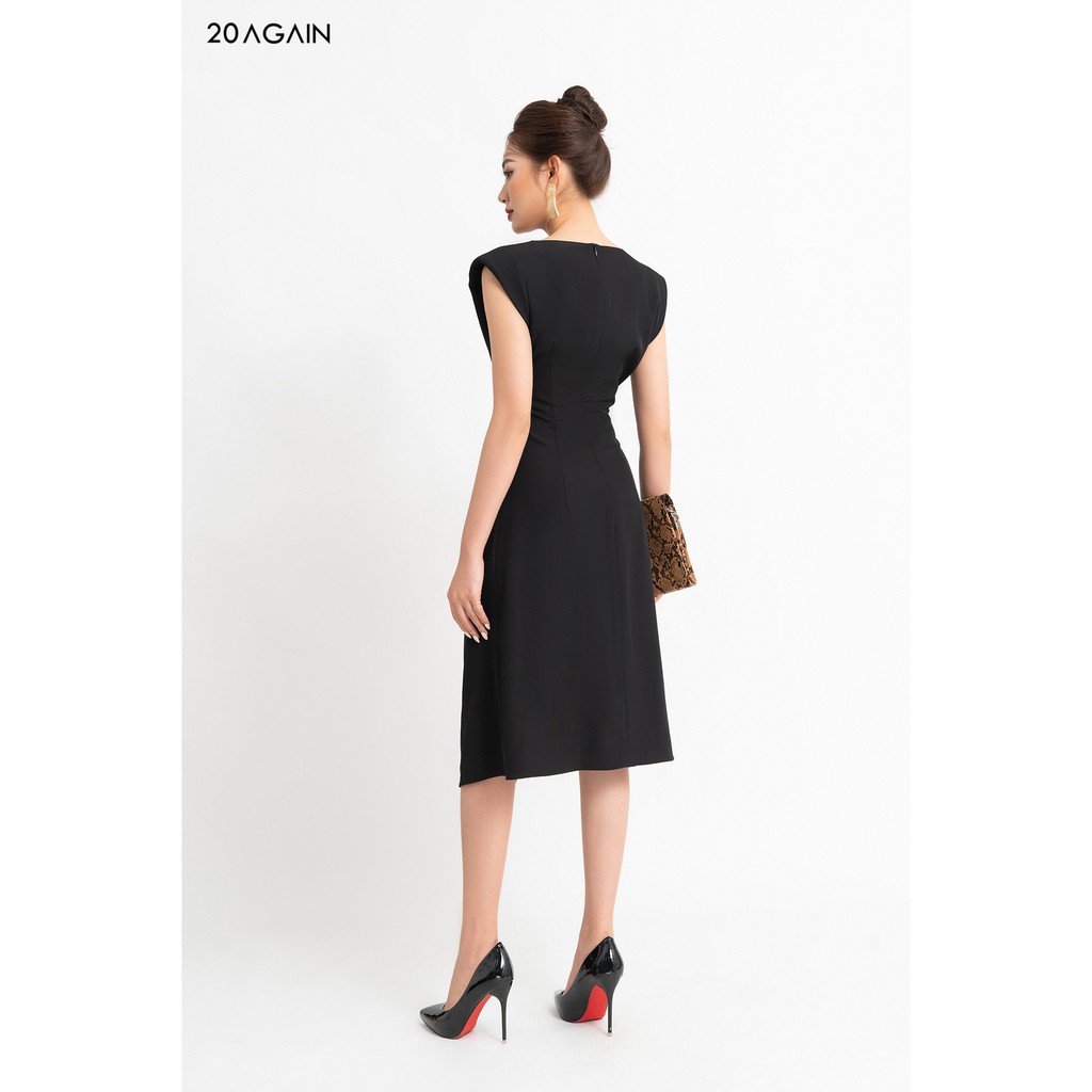 [Mã WABRWA15 giảm 15% đơn 300K] Đầm xòe vạt chồng thân dưới 20AGAIN DEA1231 | BigBuy360 - bigbuy360.vn