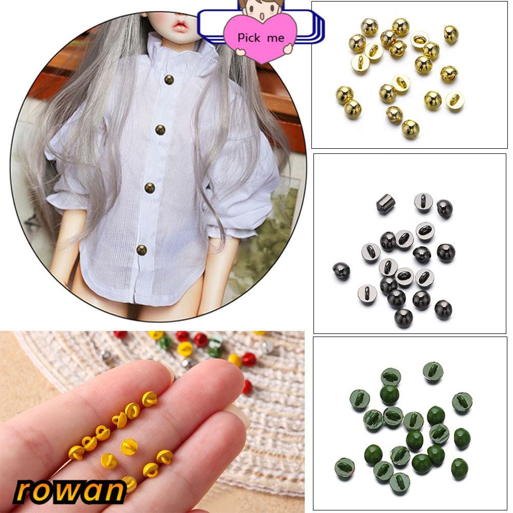 Set 20 Nút Khóa Dây Thắt Lưng Giày Búp Bê 4mm 10 Màu 1 / 6 Chất Lượng Cao