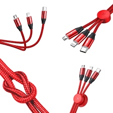 Cáp Sạc 3 Đầu L2 SD Đa Năng 3 trong 1- Micro-Type C Dây Sạc Cho Oppo- Samsung- IP- HiNan Shop