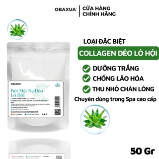 Bột đắp mặt nạ dẻo Collagen Lô Hội OBAXUA - Giúp dưỡng trắng, Chống lão hóa, se khít lỗ chân lông