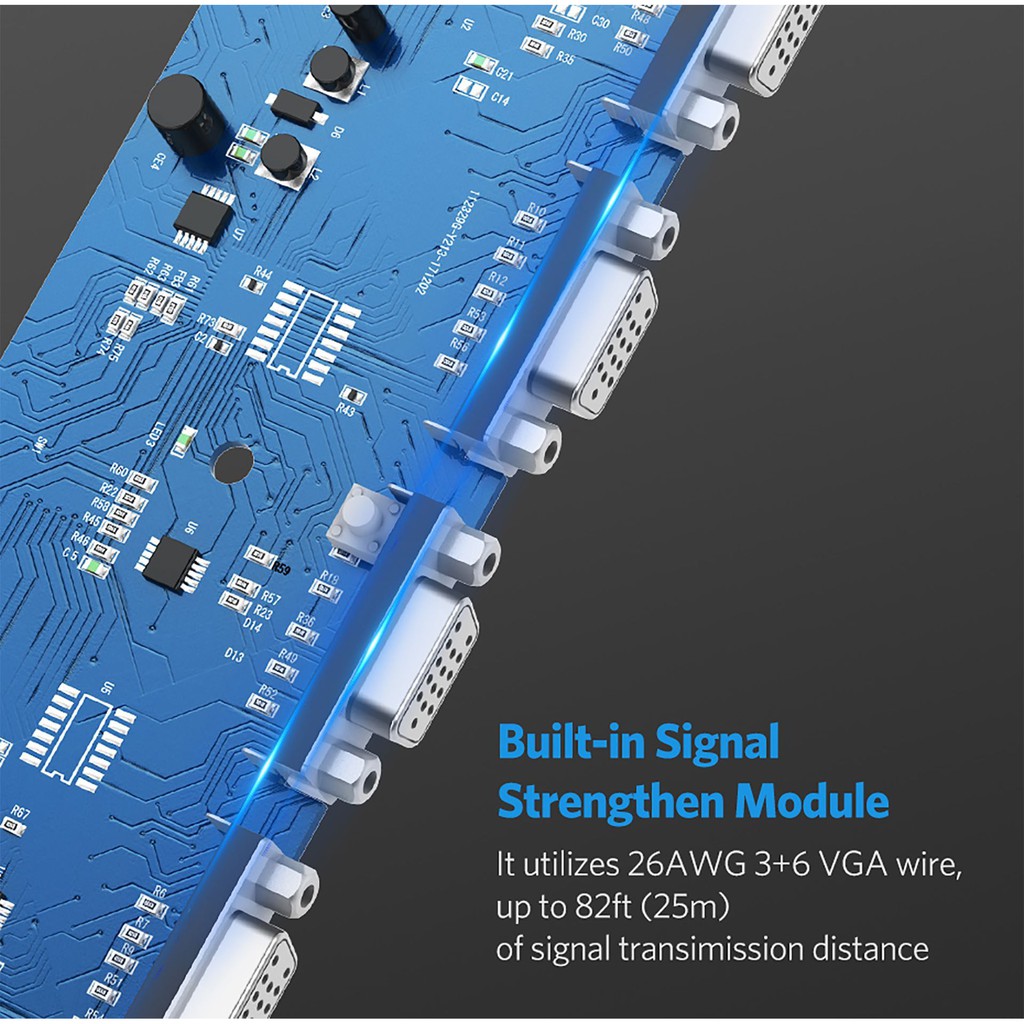 Bộ Chia VGA 1 Sang 2 Cao Cấp | UGREEN 40254, giúp xuất hình ảnh ra 2 màn hình cùng lúc, siêu bền, cắm là chạy