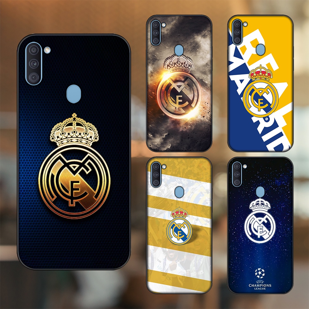 Ốp lưng Samsung A11, M11 viền đen in hình Real Madrid