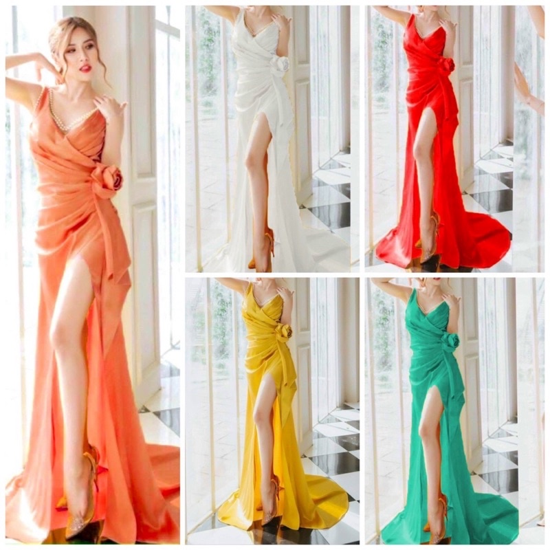 ĐẦM DẠ HỘI HOA EO FULL SIZE S/M/L/XL