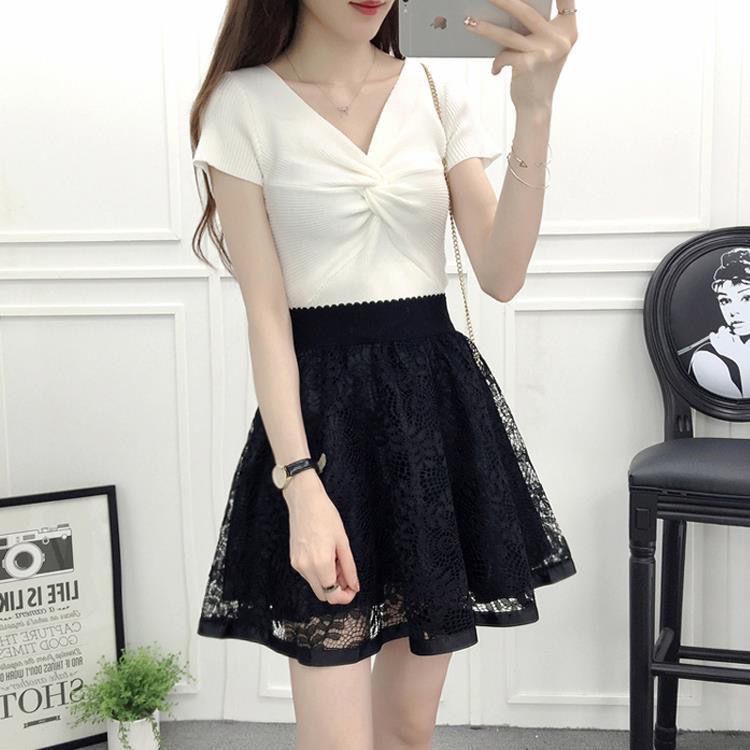 2021 new girls skirt Korean fashion trend high waist all-match a-line tutu mesh lace pleated half-length | BigBuy360 - bigbuy360.vn
