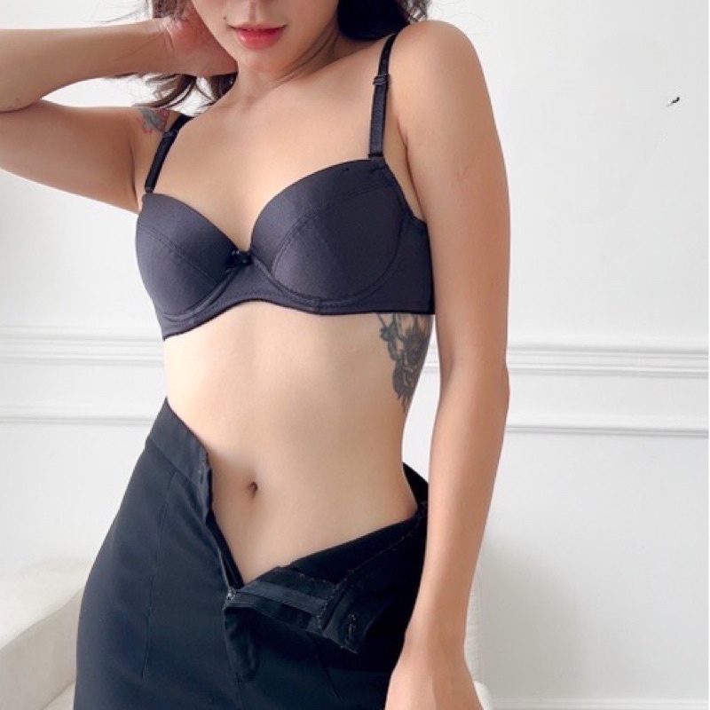 Áo Ngực Nữ Trơn Mút mỏng _ Áo Lót Lụa Phi không Mút có Gọng _Nhiboutique